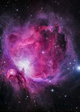 Orion Nebula in Pink and Purple