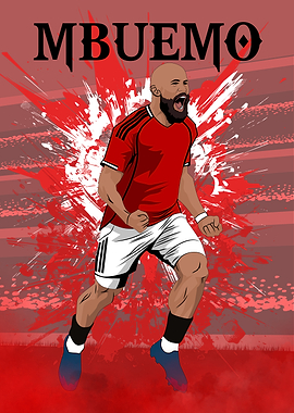 Mbuemo Soccer Player Illustration