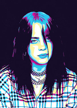 Billie Eilish Pop Art Portrait