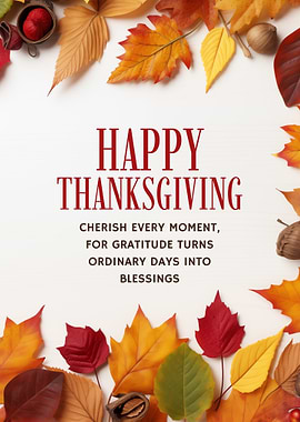 Cherish Every Moment – Thanksgiving Gratitude Wall Art