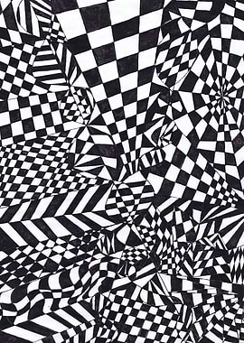 The Labyrinth_Abstract Black and White Pattern