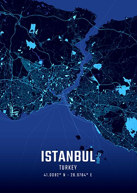 Istanbul Midnight City Map