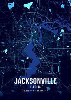 Jacksonville Midnight City Map
