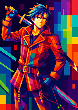 Trails of steel Pop Art Portrait