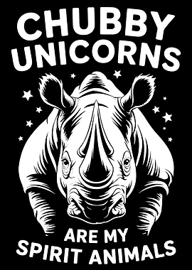 Rhino Chubby Unicorns Spirit Animal Design