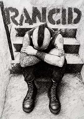 Rancid Fan Art: Punk on Stairs