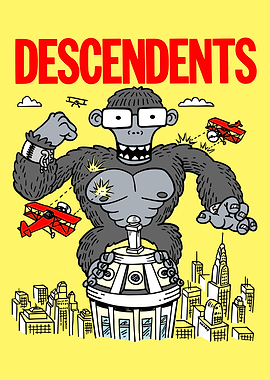 Descendents Cartoon Gorilla on Building