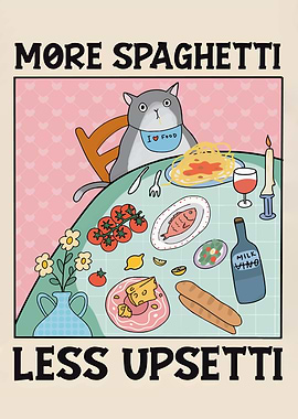 More Spaghetti Less Upsetti Cat Dinner