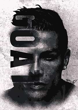 GOAT Portrait in Black and White