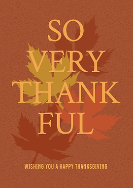 Thanksgiving Greeting with Autumn Leaves