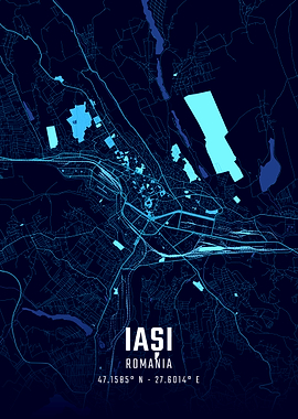 Iasi Midnight City Map