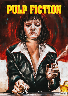 Pulp Fiction Mia Wallace Painting