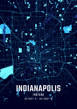 Indianapolis Midnight City Map