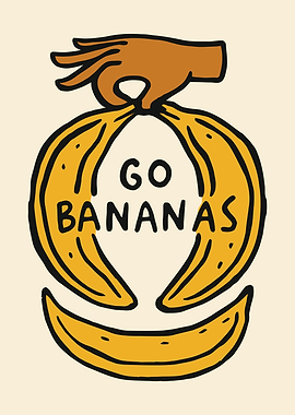 Go Bananas Funny Poster