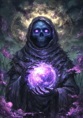 Grim Reaper Holding Magic Orb