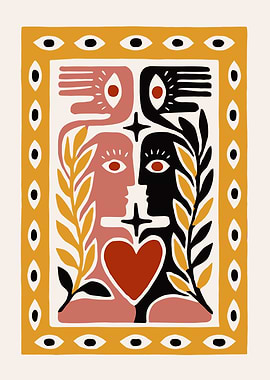 Two Minds One Heartbeat Art Print