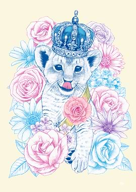 Lion Cub King with Floral Crown