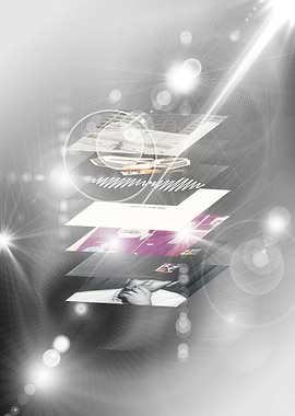 Floating Layers with Light Effects