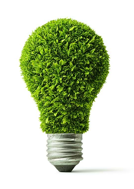 Green Energy Light Bulb Concept