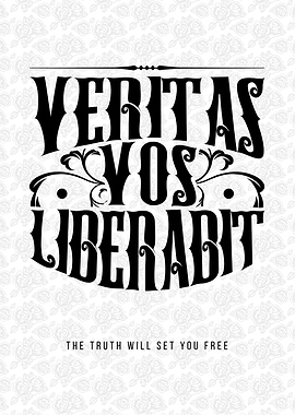 Veritas Vos Liberabit Typography Art