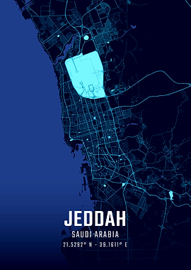 Jeddah Midnight City Map