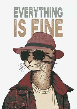 Cool Cat Everything is Fine