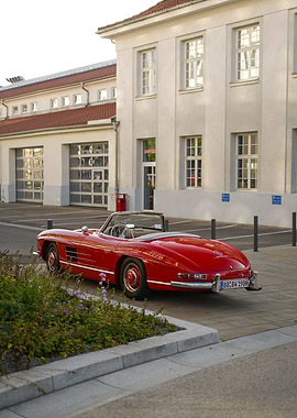 Red Mercedes-Benz 300 SL Roadster