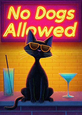 Cool Cat at the Bar