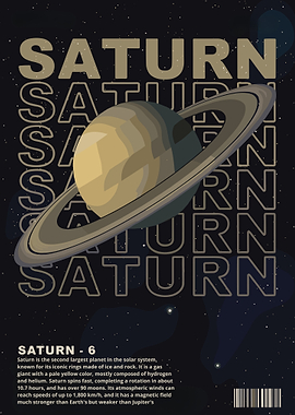 Saturn Planet Graphic Art
