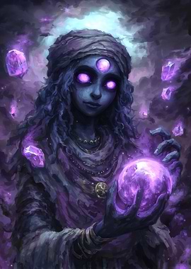 Mystic Woman with Glowing Orb