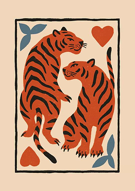 Two Tigers Love Poster