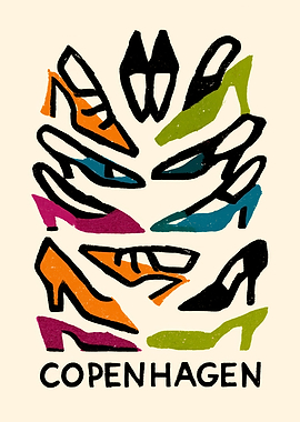 Copenhagen Shoes Art Print