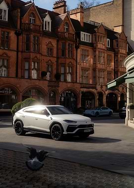 White Lamborghini Urus in London