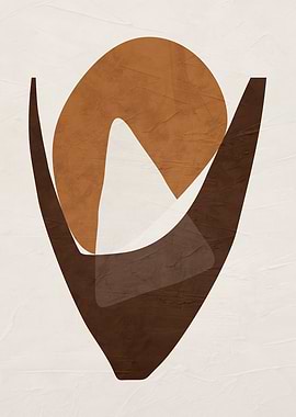 Abstract Geometric Shapes in Earth Tones