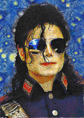 Michael Jackson Starry Night Portrait