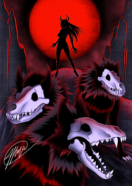 Devil, Hellhounds, and Red Moon