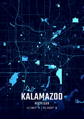 Kalamazoo Midnight City Map