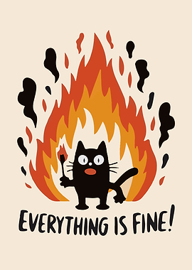 Everything is Fine Cat
