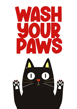 Wash Your Paws Cat