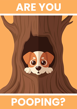 Are You Pooping? Dog in Tree