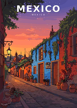 Colorful Mexico Street