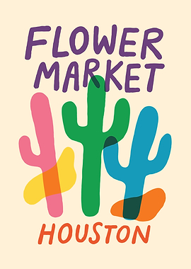 Flower Market Houston Cactus Art
