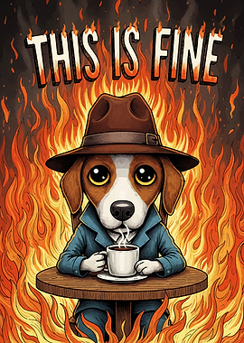 This is Fine Dog in Flames