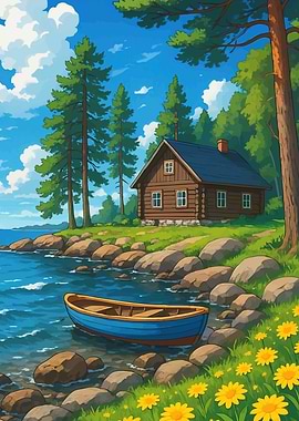 Lakeside Cabin Boat