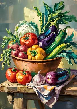 Vegetable Still Life Painting