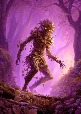 Forest Spirit in Purple Woods