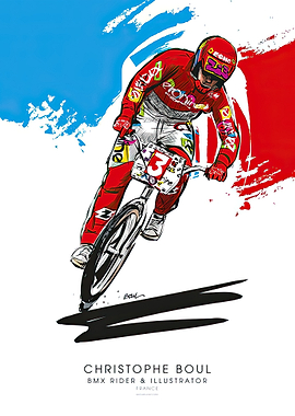 Christophe Boul BMX Rider Illustration