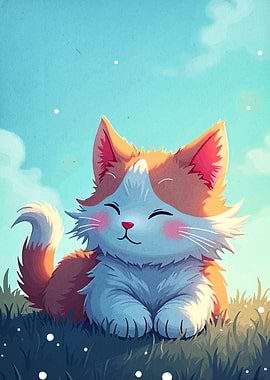 Cute Cartoon Cat Illustration