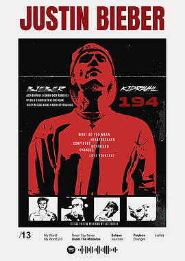 Justin Bieber Album Art Poster