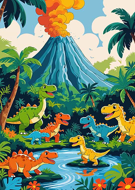 Dinosaurs Prehistoric Landscape